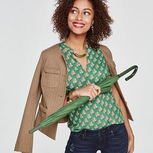 🧥Cabi Herringbone Four Pocket Tan Penny Blazer Jacket/Coat NWOT Size Medium